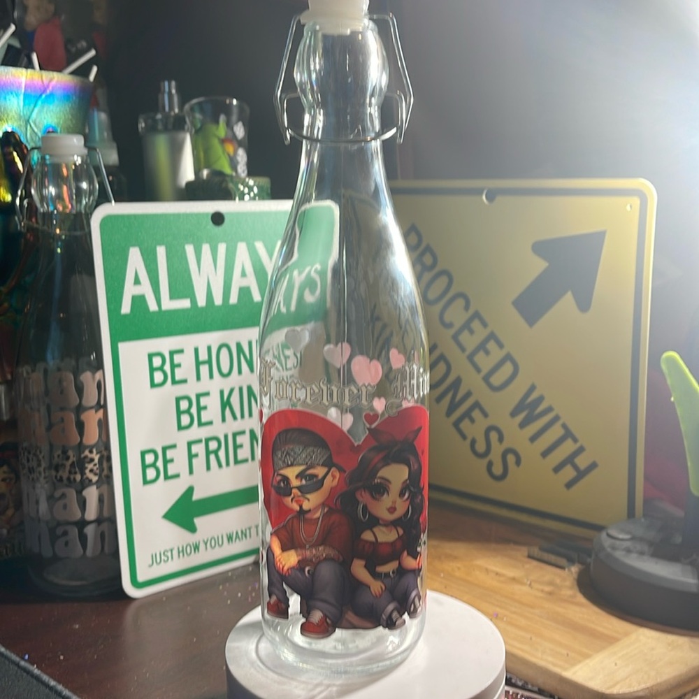 Always and forever wine bottle